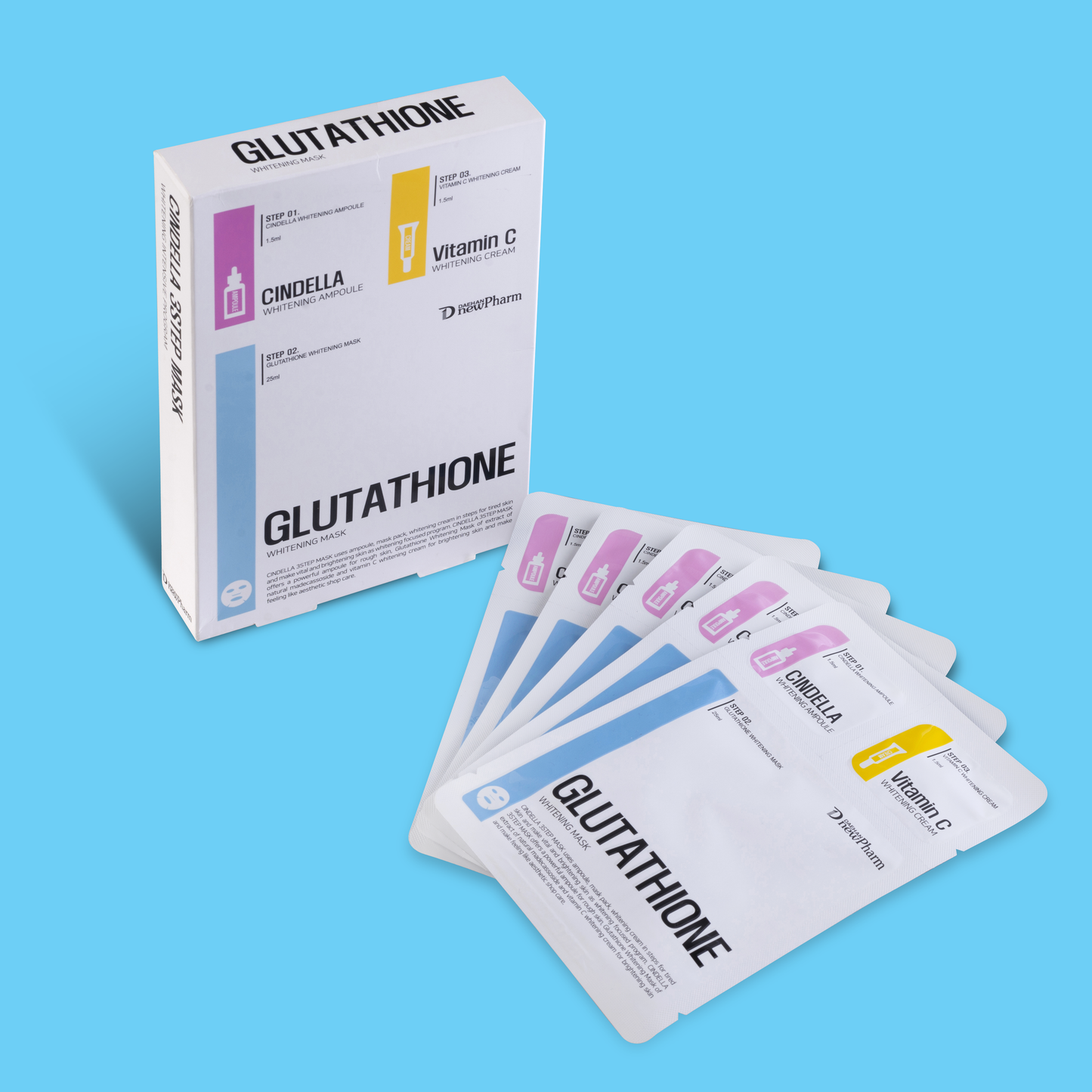 3 STEPS GLUTATHIONE WHITENING MASK