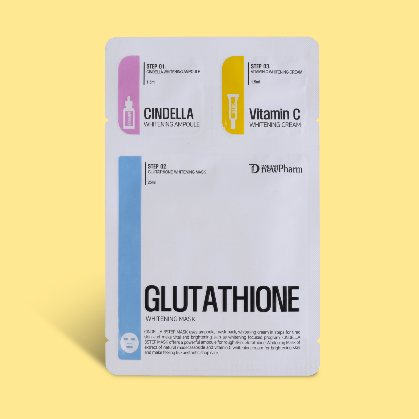 3 STEPS GLUTATHIONE WHITENING MASK