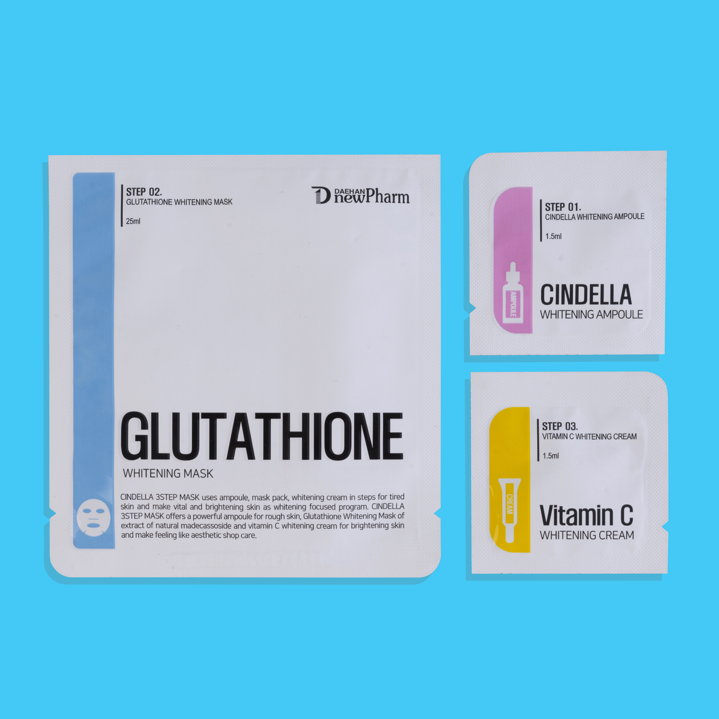 3 STEPS GLUTATHIONE WHITENING MASK